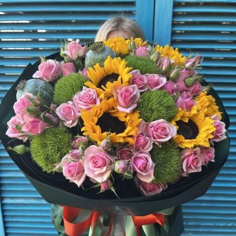 Букет "Love & Sunflowers"