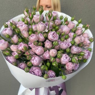 Bouquet of 11 Lavender Bubbles spray roses