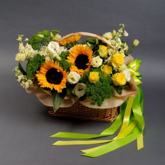 Basket of flowers "Everything will be Ukraine"