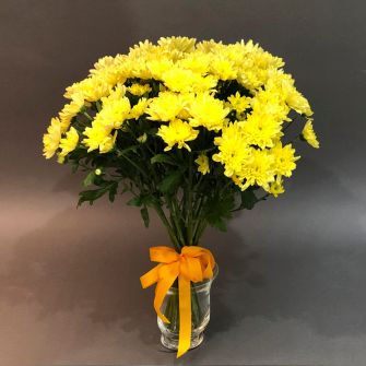 Bouquet yellow chrysanthemum