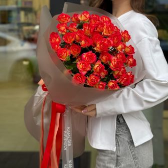 Bouquet of 15 Summer Dance roses spray