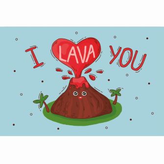 Открытка "I lava you"