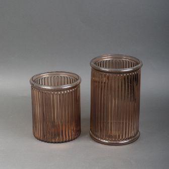 Ваза стеклянная бронза