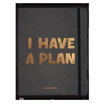 Блокнот "I have a plan" черный