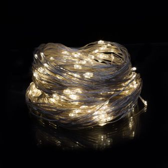 Garland (white) PVC 2.2m 15 strips 330 LED with remote control