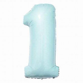 Шар голубой Цифра 1