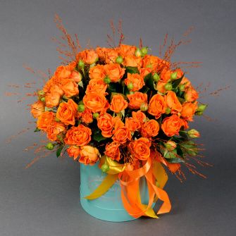 Композиція з трояндами спрей Оранж Фаєр