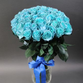 Bouquet of 51 Baby Blue roses