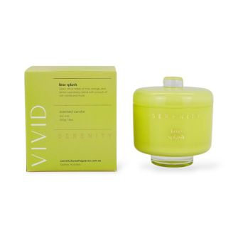 Свічка у скляному свічнику Vivid в асортименті