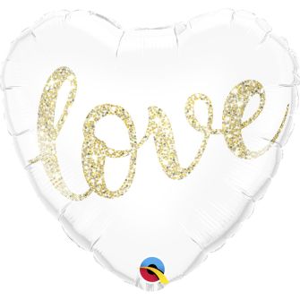 Шар Сердце "Love" белый