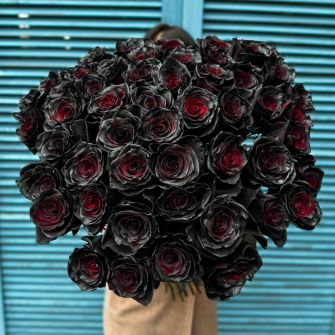 Bouquet of 51 black roses