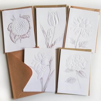 Embossed postcard with envelope