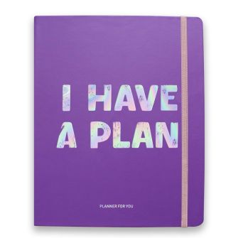 Блокнот "I have a plan" фиолетовый