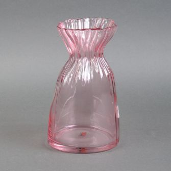 Ваза стеклянная Грейс 20,5 см розовая