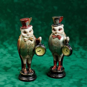 Фигурка сова с часами