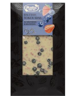 White chocolate "Ruta" with blueberries and strawberries 100 g
