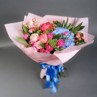 Bouquet with peonies Coral