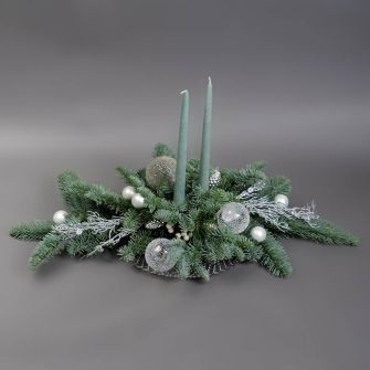 Christmas composition with candles