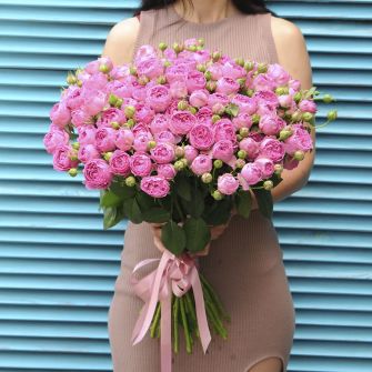 Bouquet of 21 Misty Bubbles roses