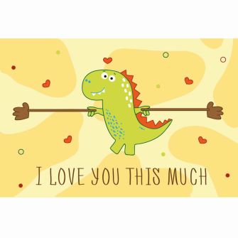 Листівка "I love you this much"