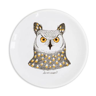 Plate "Serious owl"