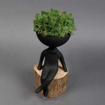 Кашпо чорне "Джентельмен-2"