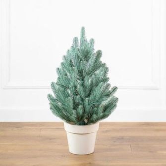 Ялинка штучна лита SG "Віденська" в горщику блакитна 0,70м