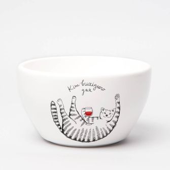 Deep plate "Weekend Cat"