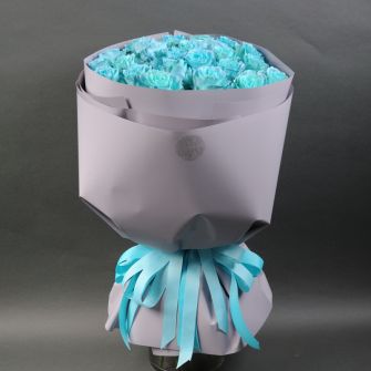 Bouquet of 25 Baby Blue roses