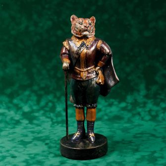 Tiger figurine with a stick 37.5 cm