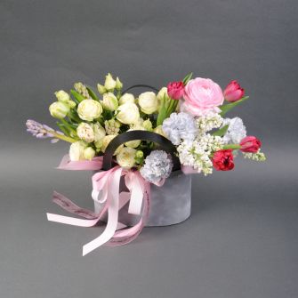 Velvet bag composition "Bag of happiness"