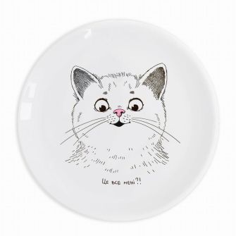 Children's plate "Surprised kitten"