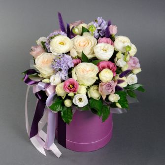 Composition of ranunculus in box