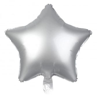 Balloon silver star 45 cm