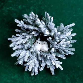 Вінок новорічний із совами