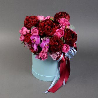 Composition with peonies "Burgundy"