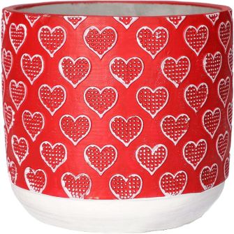 Кашпо кераміка серце 14,5см