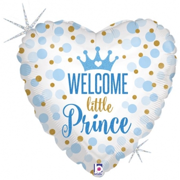 Шар Welcome little prince с пастельным оттенком 46 см