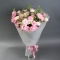 Букет белых и розовых эустом - Фото 1