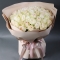 Букет із 51 білої троянди Вайт Охара - Фото 3