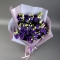 Букет из 11 темно-фиолетовых эустом  - Фото 3