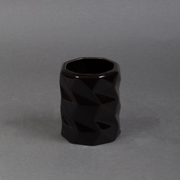 Ceramic vase black REC-FACE