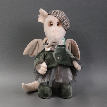 Soft toy Dragon-girl in green