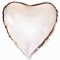 Шар Сердце серебряный металлик 46 см