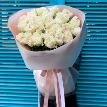 Букет із 25 троянд Коттон Експрешн