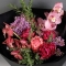 Bouquet of cymbidium orchids with peonies, lilacs and protea - Photo 2