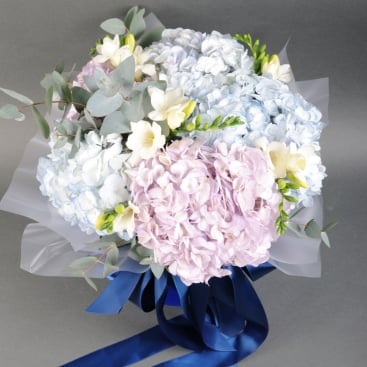 Композиція у оксамитовій коробці Сапфір