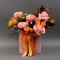 Композиция из роз и хризантем в бархатной коробке  - Фото 2