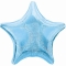 Шар Звезда голубая блестящая 48 см
