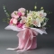 Bouquet Luxurious of eustoma, roses, ranunculus, dianthus and orchids - Photo 2